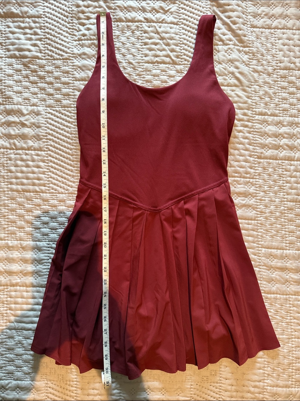 Danskin Women's Wine Red Pleated Sport Dress- size S